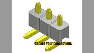 समकोण पिन हैडर कनेक्टर 2.54 मिमी